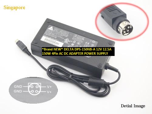 *Brand NEW* DELTA DPS-150NB-A 12V 12.5A 150W 4Pin AC DC ADAPTER POWER SUPPLY